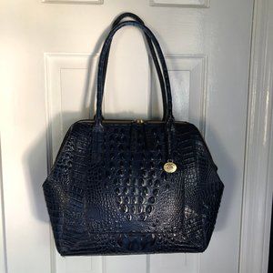 Brahmin classic "croc" expandable tote w/dust bag